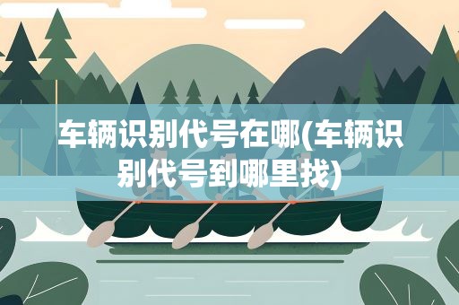 车辆识别代号在哪(车辆识别代号到哪里找)