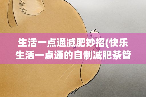 生活一点通减肥妙招(快乐生活一点通的自制减肥茶管总吗)