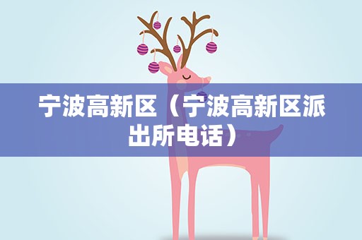 宁波高新区（宁波高新区派出所电话）