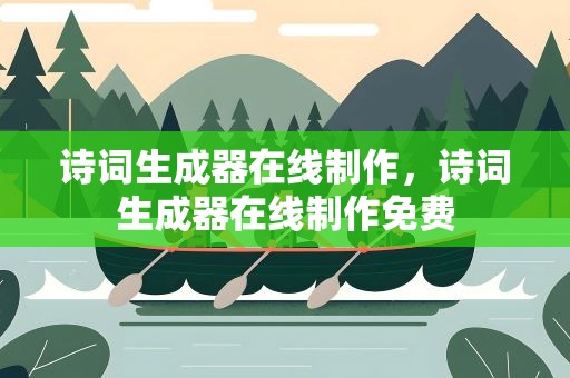 诗词生成器在线制作，诗词生成器在线制作免费