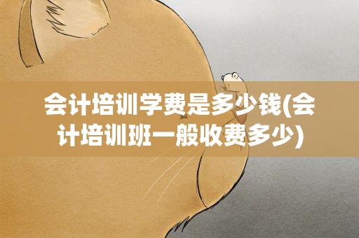 会计培训学费是多少钱(会计培训班一般收费多少)