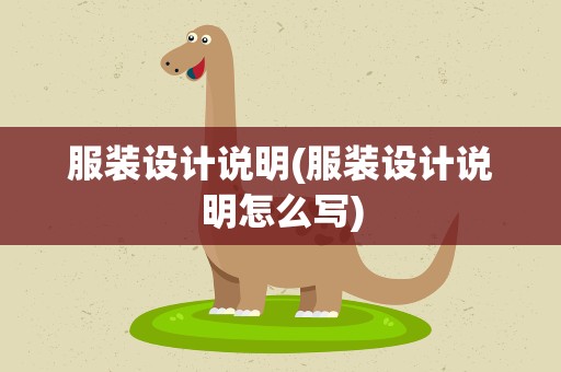 服装设计说明(服装设计说明怎么写)