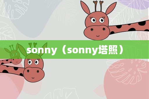 sonny（sonny塔照）
