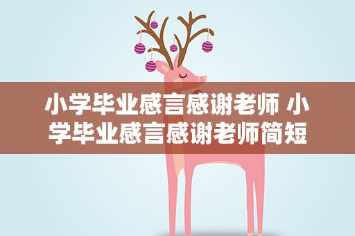 小学毕业感言感谢老师 小学毕业感言感谢老师简短