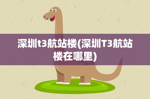 深圳t3航站楼(深圳T3航站楼在哪里)
