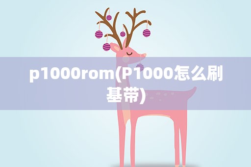 p1000rom(P1000怎么刷基带)