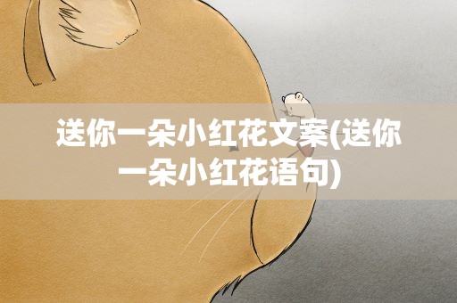 送你一朵小红花文案(送你一朵小红花语句)