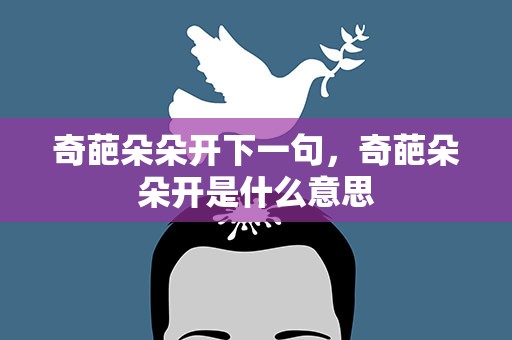 奇葩朵朵开下一句，奇葩朵朵开是什么意思
