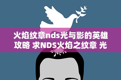 火焰纹章nds光与影的英雄攻略 求NDS火焰之纹章 光与影的英雄 三星难度完整攻略