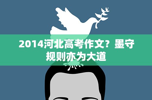 2014河北高考作文？墨守规则亦为大道