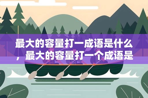 最大的容量打一成语是什么，最大的容量打一个成语是什么