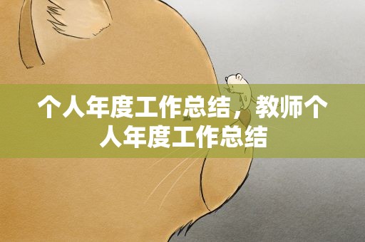个人年度工作总结，教师个人年度工作总结