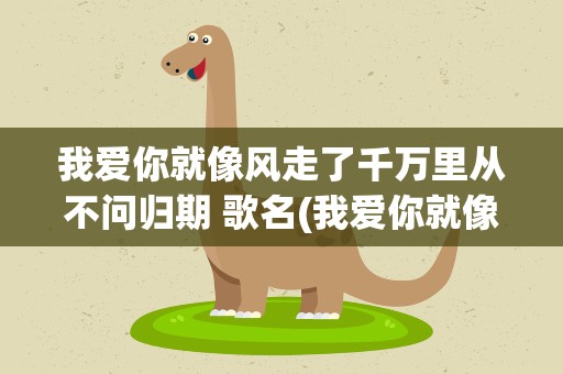 我爱你就像风走了千万里从不问归期 歌名(我爱你就像风走了千万里从不问归期什么歌)