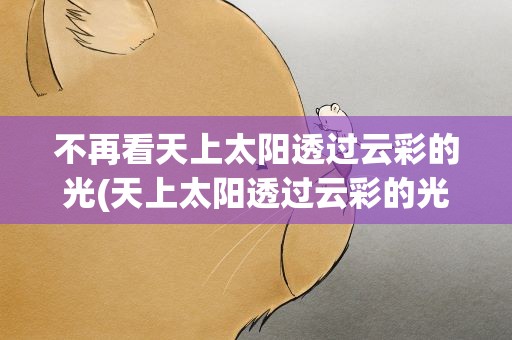 不再看天上太阳透过云彩的光(天上太阳透过云彩的光.歌名是什么)