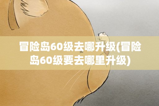 冒险岛60级去哪升级(冒险岛60级要去哪里升级)