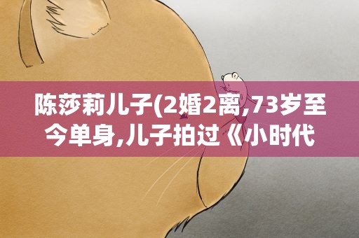 陈莎莉儿子(2婚2离,73岁至今单身,儿子拍过《小时代》)