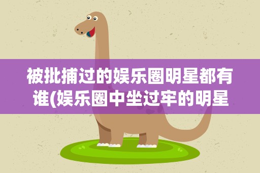 被批捕过的娱乐圈明星都有谁(娱乐圈中坐过牢的明星有哪些)