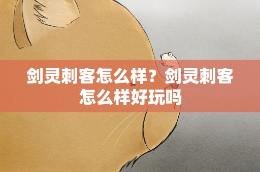 剑灵刺客怎么样？剑灵刺客怎么样好玩吗