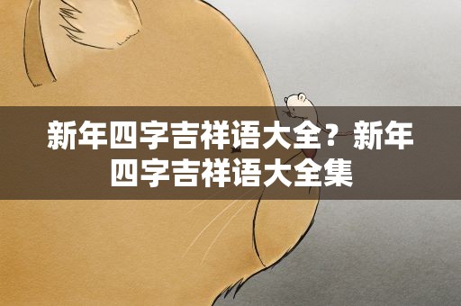 新年四字吉祥语大全？新年四字吉祥语大全集