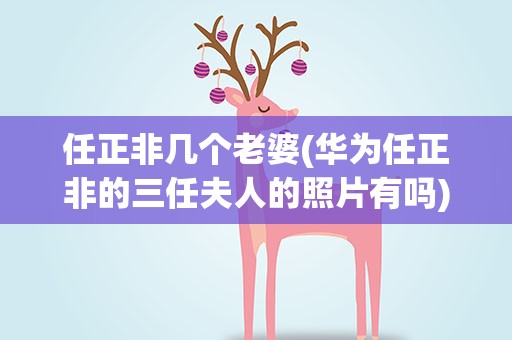 任正非几个老婆(华为任正非的三任夫人的照片有吗)