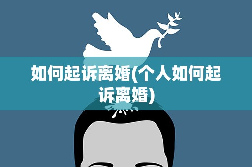 如何起诉离婚(个人如何起诉离婚)