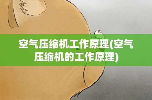 空气压缩机工作原理(空气压缩机的工作原理)