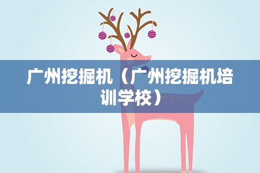 广州挖掘机（广州挖掘机培训学校）