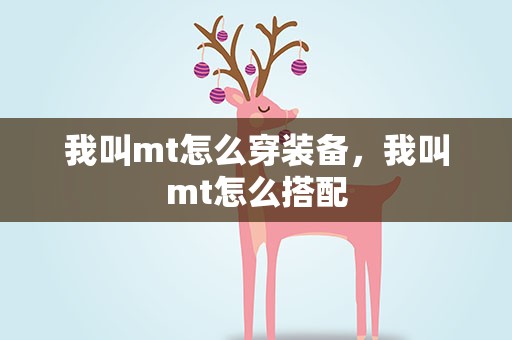 我叫mt怎么穿装备，我叫mt怎么搭配