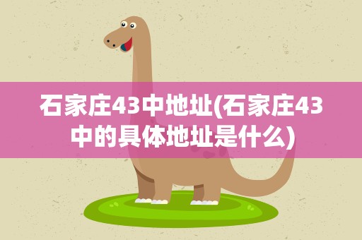 石家庄43中地址(石家庄43中的具体地址是什么)