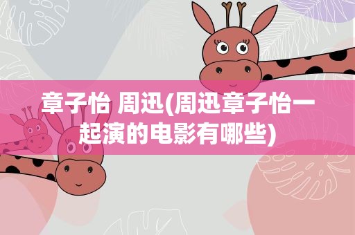 章子怡 周迅(周迅章子怡一起演的电影有哪些)