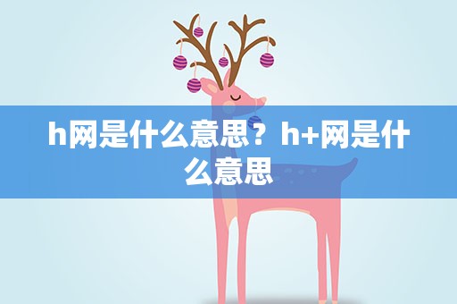 h网是什么意思？h+网是什么意思