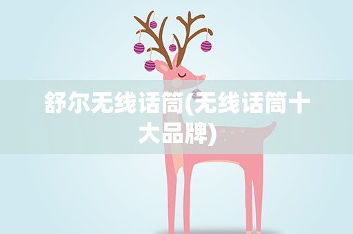 舒尔无线话筒(无线话筒十大品牌)