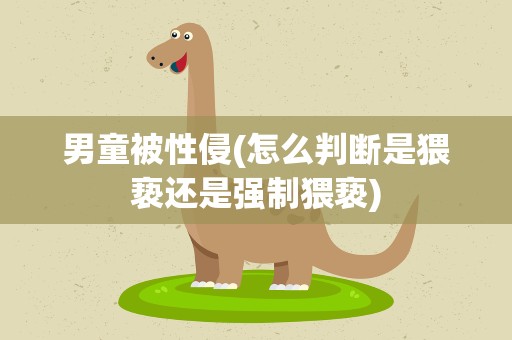 男童被性侵(怎么判断是猥亵还是强制猥亵)