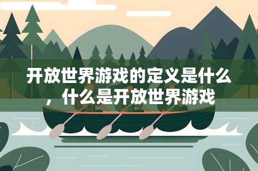 开放世界游戏的定义是什么，什么是开放世界游戏