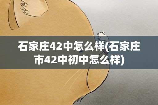 石家庄42中怎么样(石家庄市42中初中怎么样)