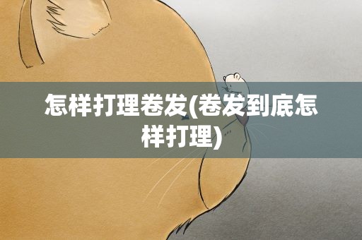 怎样打理卷发(卷发到底怎样打理)
