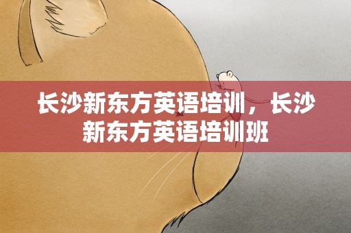 长沙新东方英语培训，长沙新东方英语培训班