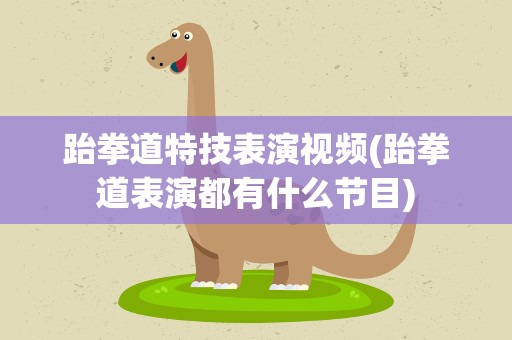跆拳道特技表演视频(跆拳道表演都有什么节目)