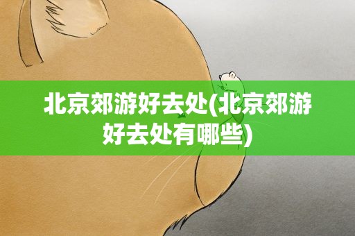 北京郊游好去处(北京郊游好去处有哪些)