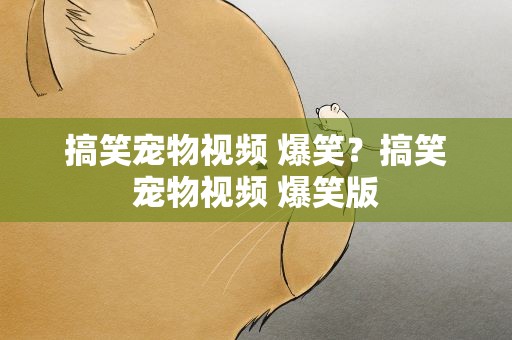 搞笑宠物视频 爆笑？搞笑宠物视频 爆笑版