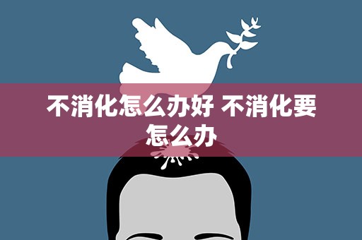 不消化怎么办好 不消化要怎么办