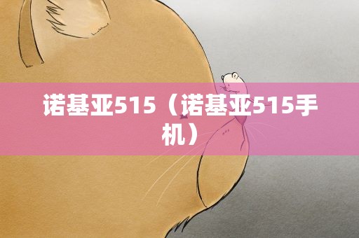 诺基亚515（诺基亚515手机）