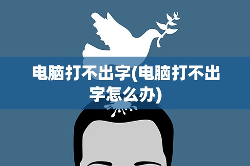 电脑打不出字(电脑打不出字怎么办)