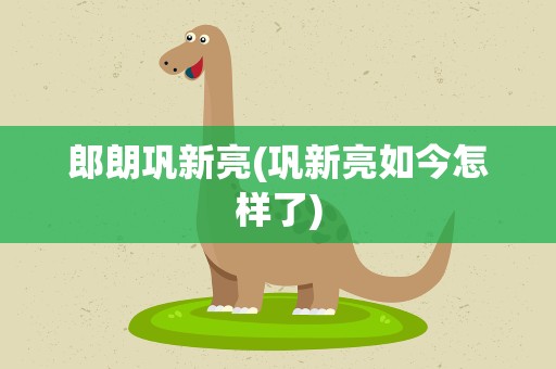 郎朗巩新亮(巩新亮如今怎样了)