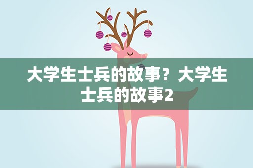 大学生士兵的故事？大学生士兵的故事2