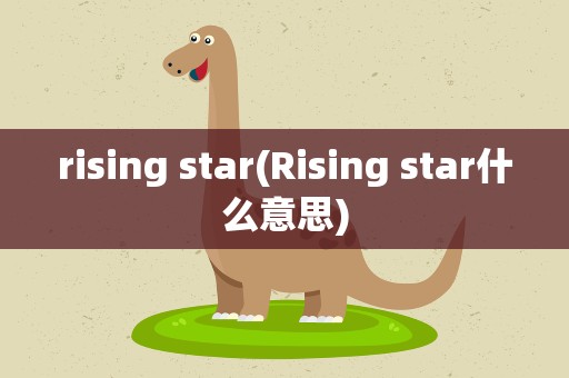 rising star(Rising star什么意思)
