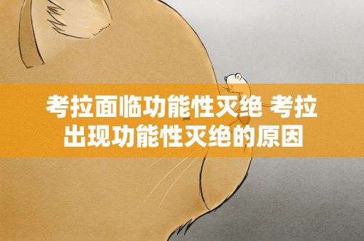 考拉面临功能性灭绝 考拉出现功能性灭绝的原因