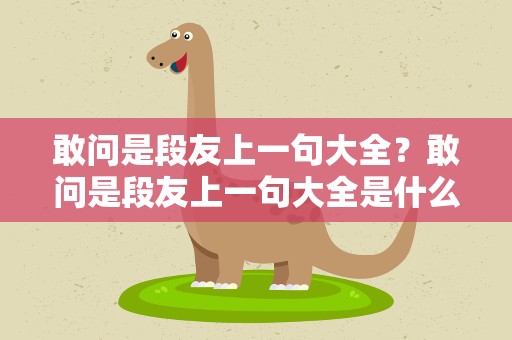 敢问是段友上一句大全？敢问是段友上一句大全是什么