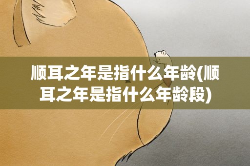 顺耳之年是指什么年龄(顺耳之年是指什么年龄段)