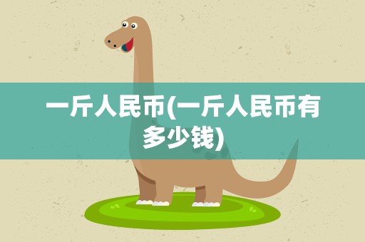 一斤人民币(一斤人民币有多少钱)